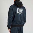 LEONE HOODED SWEATSHIRT MELANGE - blue